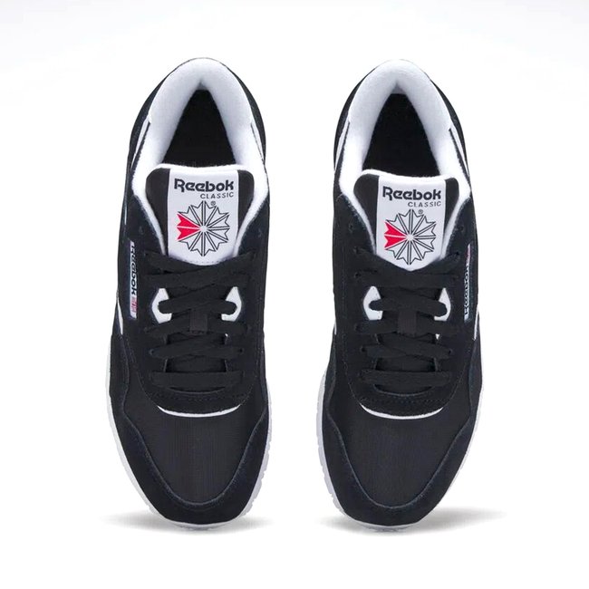 Tênis Reebok CL Nylon Masculino Preto e Branco