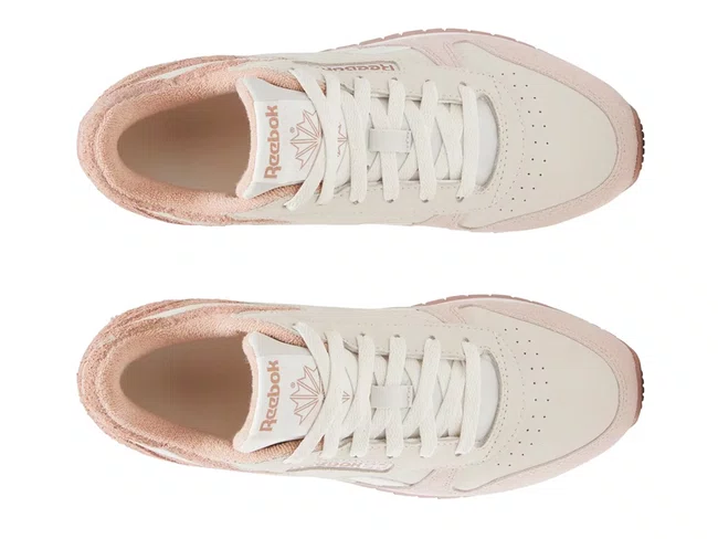 Tênis Reebok Classic Leather Feminino Bege/Rosa