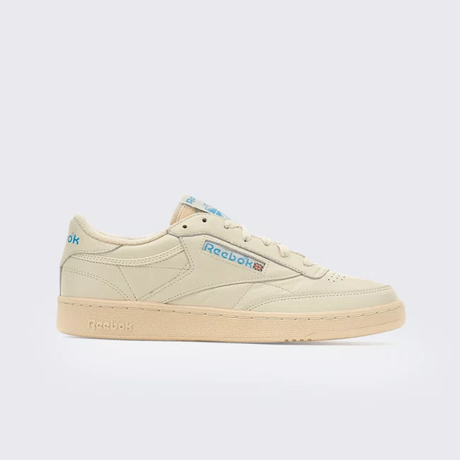 Tênis Reebok Club C 85 Vintage Feminino Bege/Azul