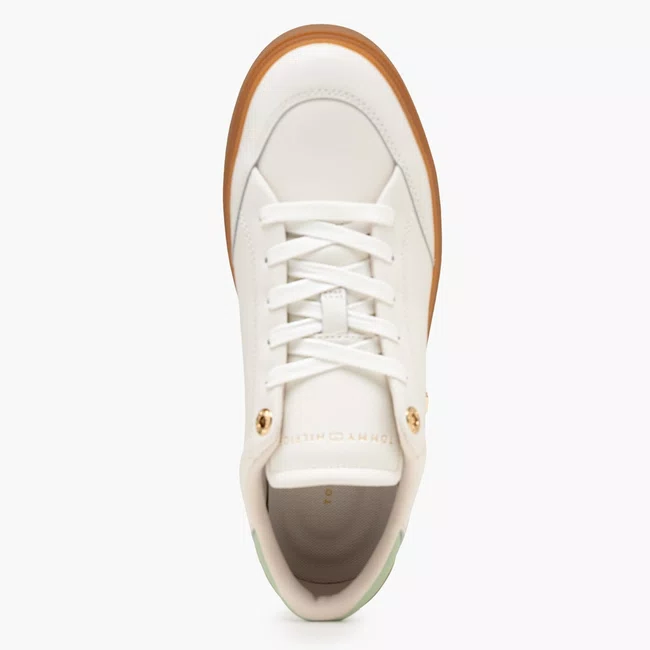 Tênis Tommy Hilfiger TH Chic Sneaker Feminino Branco e Verde