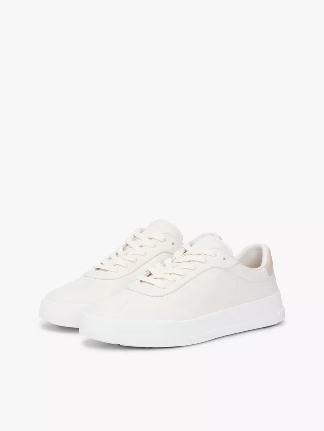 Tênis Tommy Hilfiger Leather Debossed Logo Court Masculino Branco