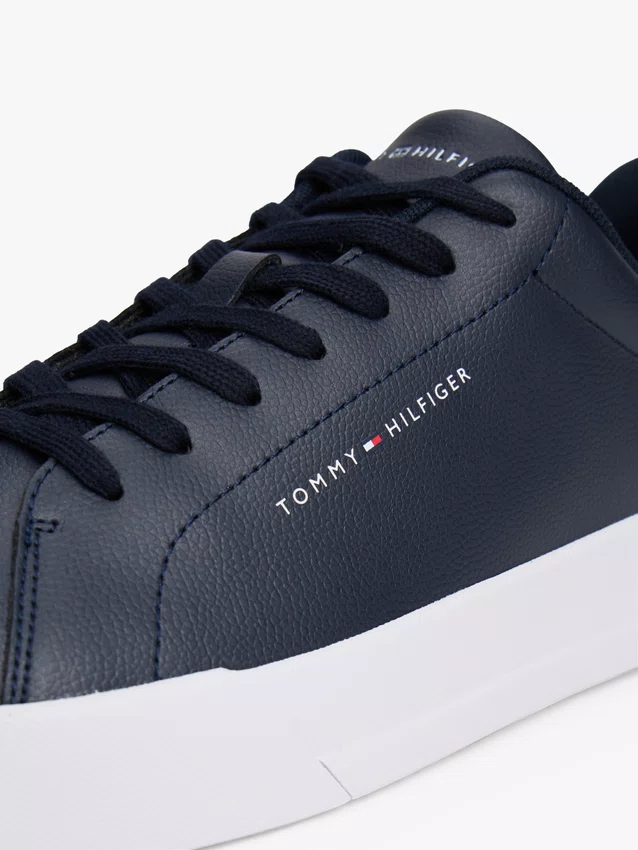 Tênis Tommy Hilfiger Pebble Grain Court Masculino Azul Marinho