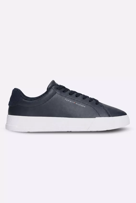 Tênis Tommy Hilfiger Pebble Grain Court Masculino Azul Marinho