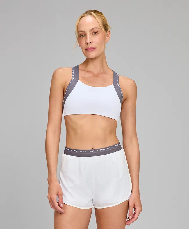 Top Elástico Costas Nadador Branco