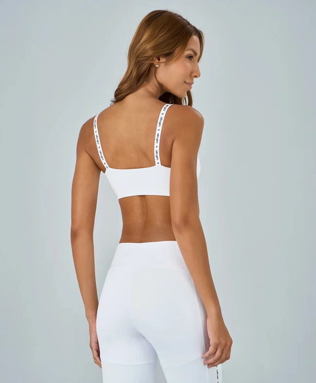 Top Elástico Personalizado Alto Giro Branco