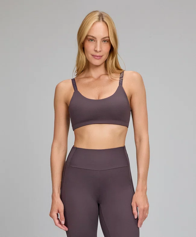 Top Elástico Personalizado Alto Giro Marrom