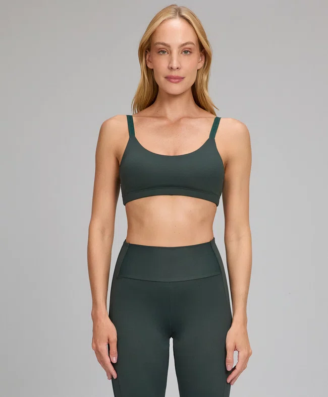 Top Elástico Personalizado Alto Giro Verde