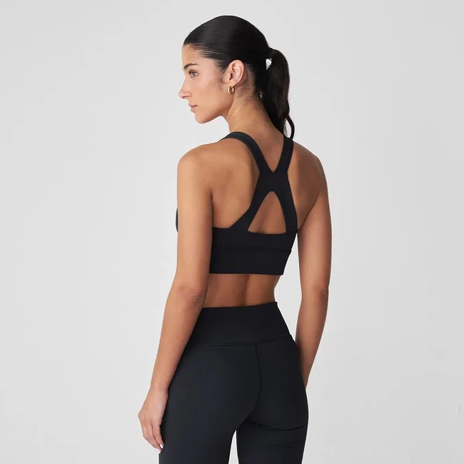 Top Feminino New Balance Graphic Sports Bra Preto