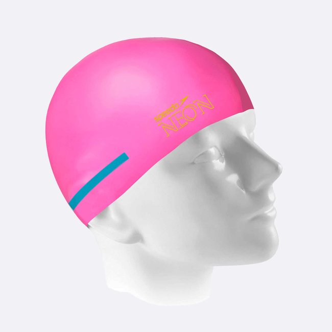 Touca de Natação Speedo Flat Cap Rosa Neon