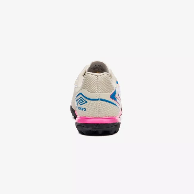 Chuteira Society Umbro Pro 5 Bump Club Masculina Bege e Rosa