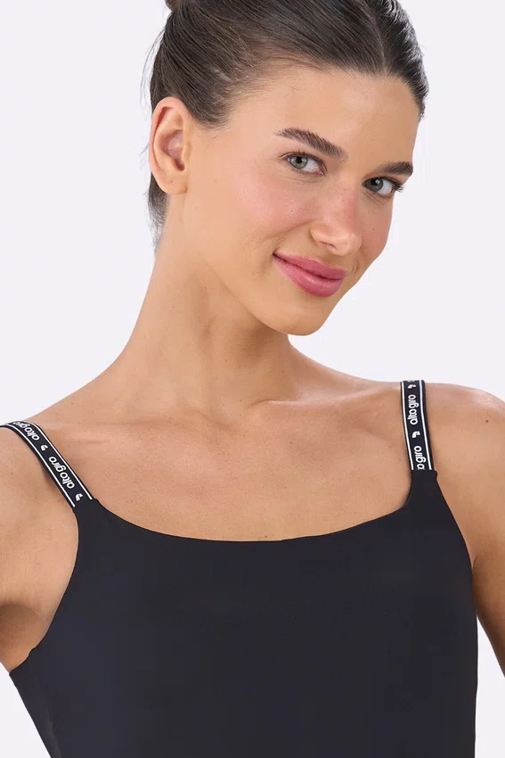 Vestido Alto Giro Com Elástico Personalizado Feminino Preto