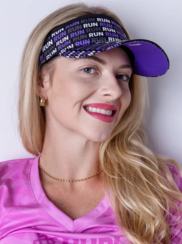 Viseira HUPI Run Loop Preto e Roxo
