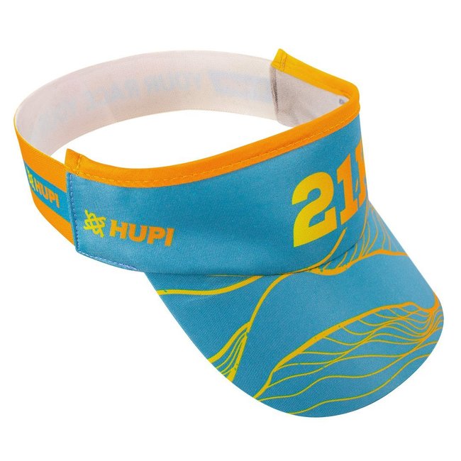 Viseira para Corrida HUPI 21k Ibira Azul e Amarelo