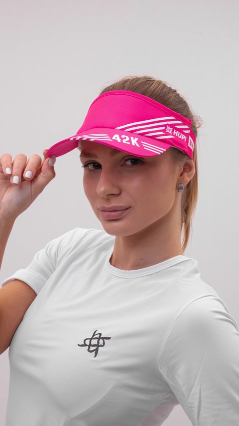 Viseira para Corrida HUPI 42k Element Rosa