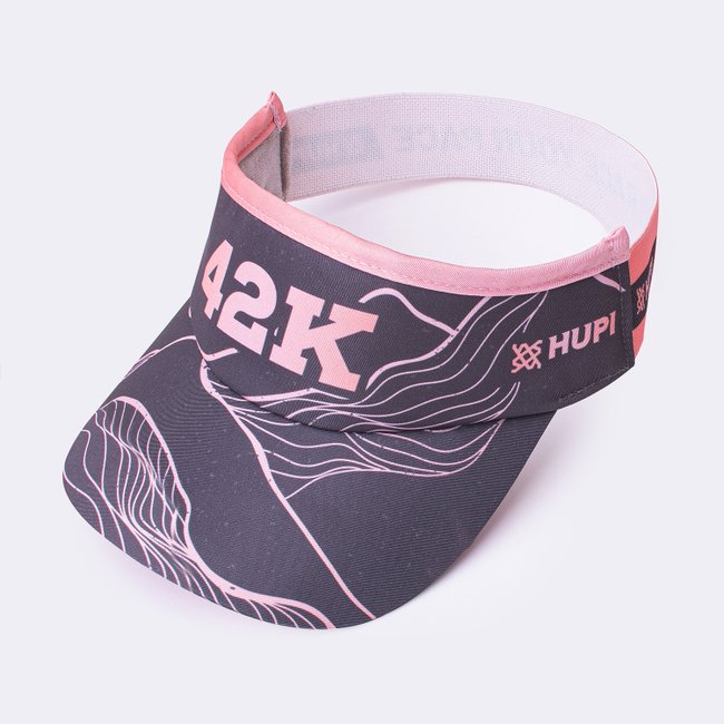 Viseira para Corrida HUPI 42k Ibira Preto e Rosa