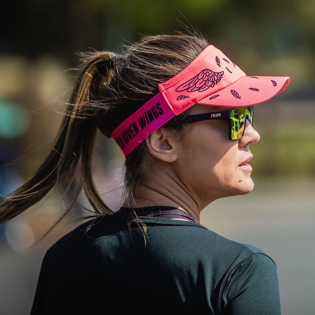 Viseira para Corrida HUPI Asas Pink