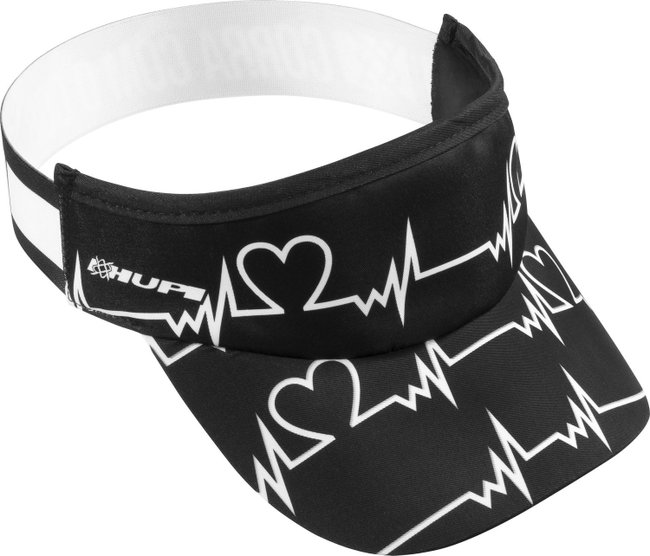 Viseira para Corrida HUPI Heart Beat Preto
