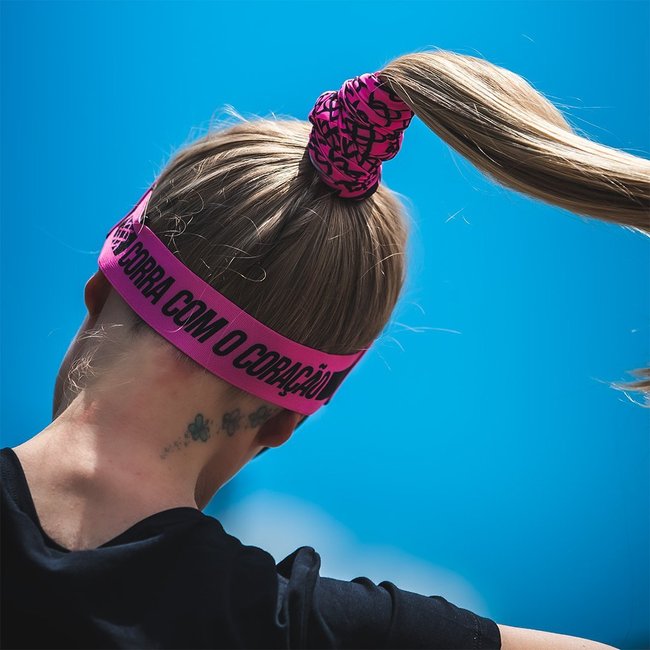 Viseira para Corrida HUPI Heart Beat Rosa