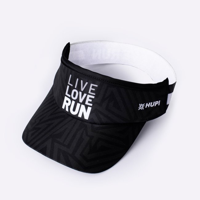 Viseira Para Corrida HUPI Live Love Run Preta