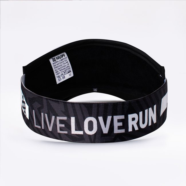Viseira Para Corrida HUPI Live Love Run Preta
