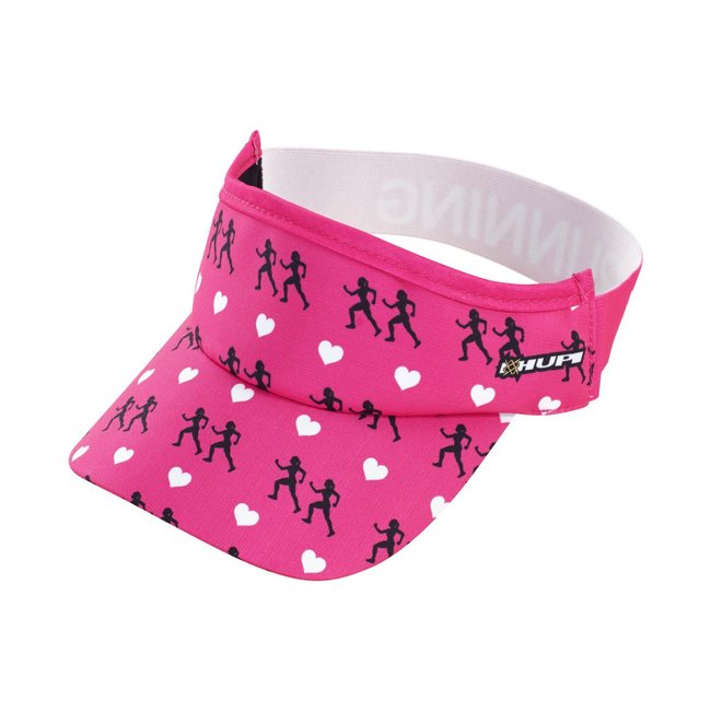 Viseira para Corrida HUPI Love Run Rosa