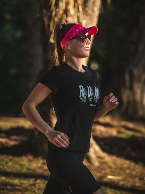 Viseira para Corrida HUPI Love Run Rosa