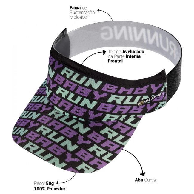 Viseira para Corrida HUPI Run Baby Run