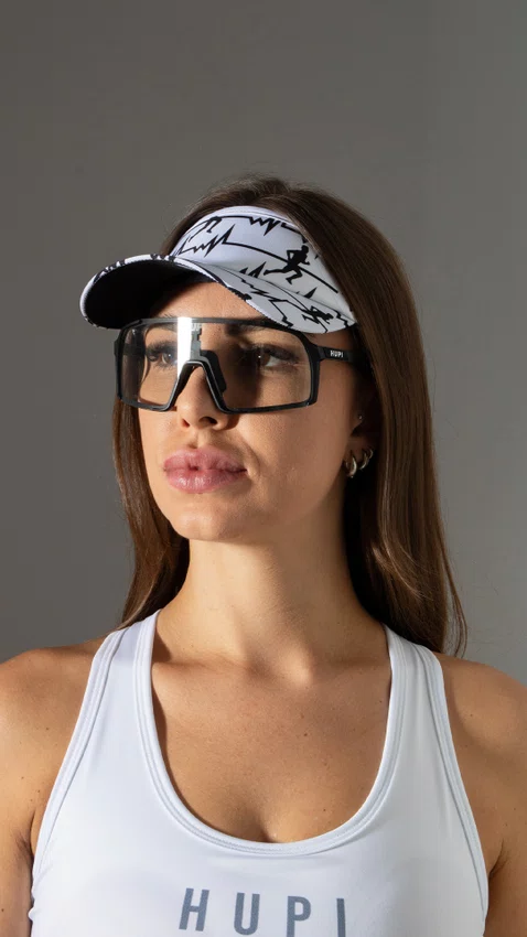 Viseira para Corrida HUPI Run Beats Branco