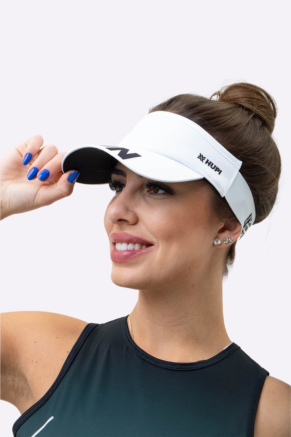 Viseira para Corrida HUPI RUN Branca Lisa