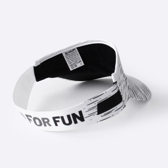 Viseira para Corrida Hupi Run For Fun Branco