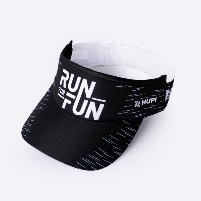 Viseira Para Corrida HUPI Run For Fun Preta  