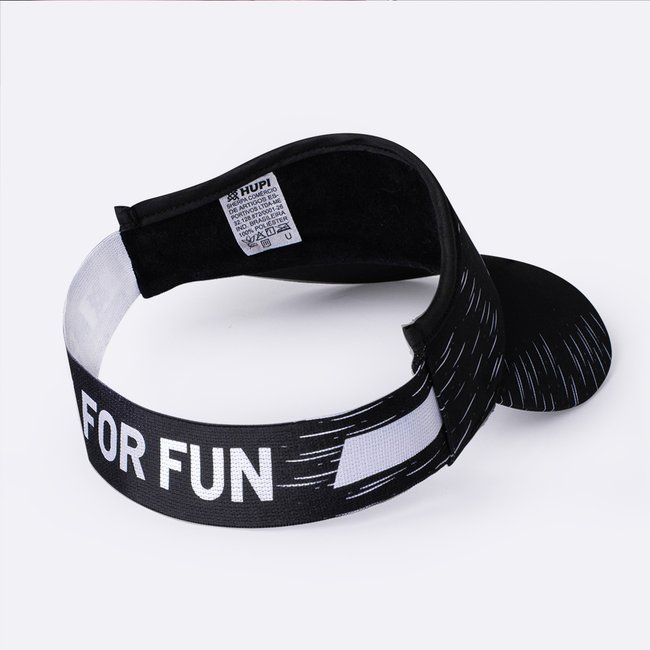 Viseira Para Corrida HUPI Run For Fun Preta  