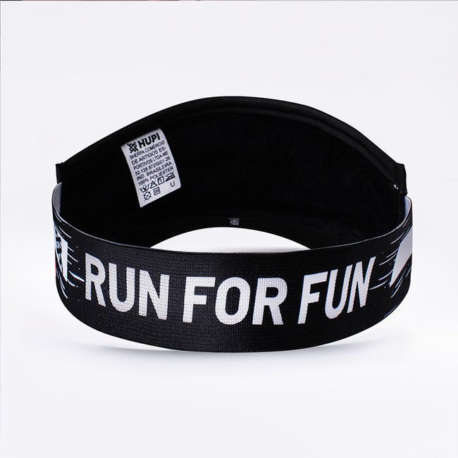 Viseira Para Corrida HUPI Run For Fun Preta  