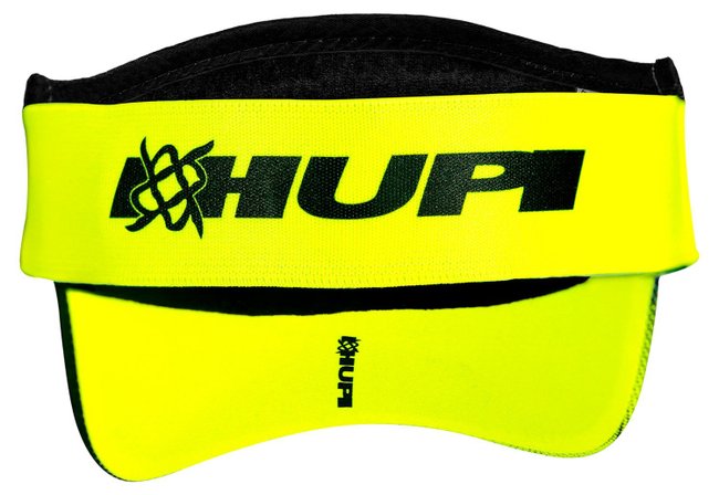 Viseira para Corrida HUPI Tuna Amarelo Neon e Preto