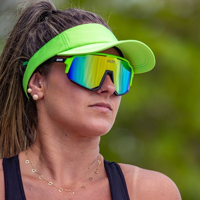 Viseira para Corrida HUPI Verde Flúor