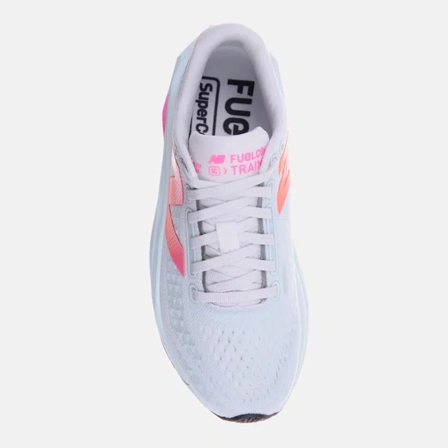 Tênis New Balance FuelCell SuperComp Trainer V3 Feminino Branco e Rosa