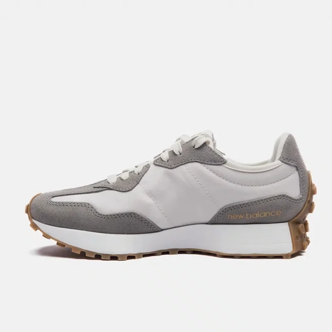 Tênis New Balance 327 v1 Cinza e Dourado