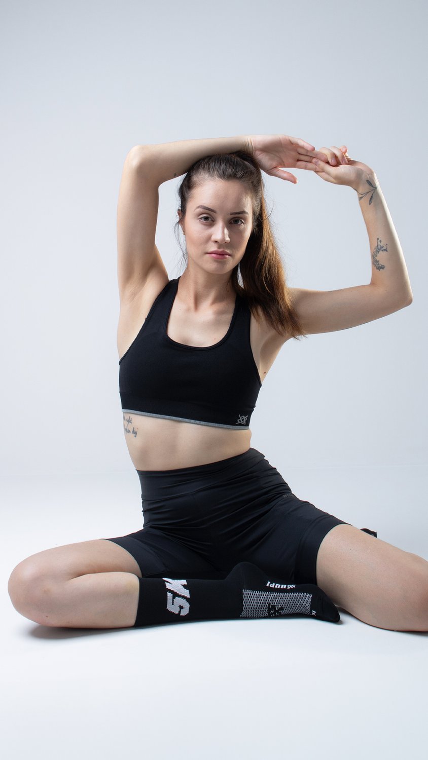 Meia HUPI 5K Preto - LT para pés menores 34-38 Meia HUPI 5K Preto - LT para pés menores 34-38