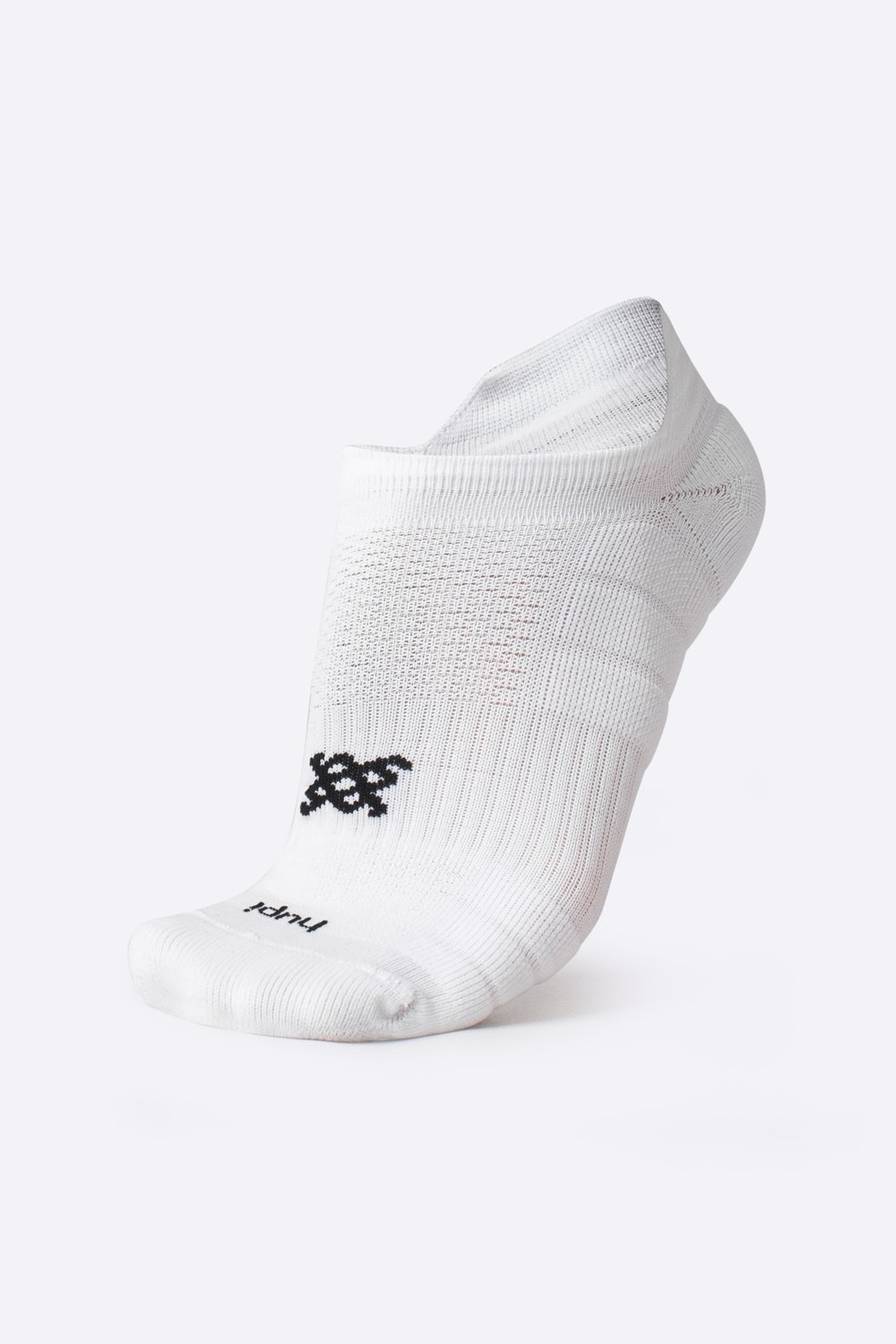 Meia Curta para Corrida HUPI Running Pro Invisível Branco LT Meia Curta para Corrida HUPI Running Pro Invisível Branco LT