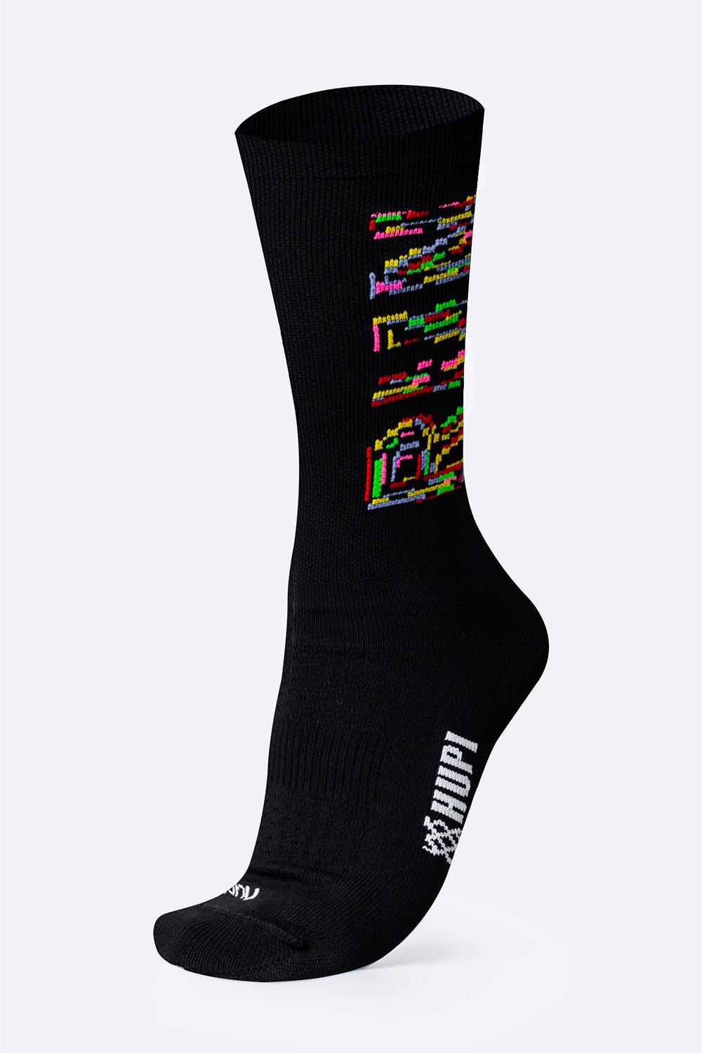Meia HUPI Run Colors Preto - LT Para Pés Menores