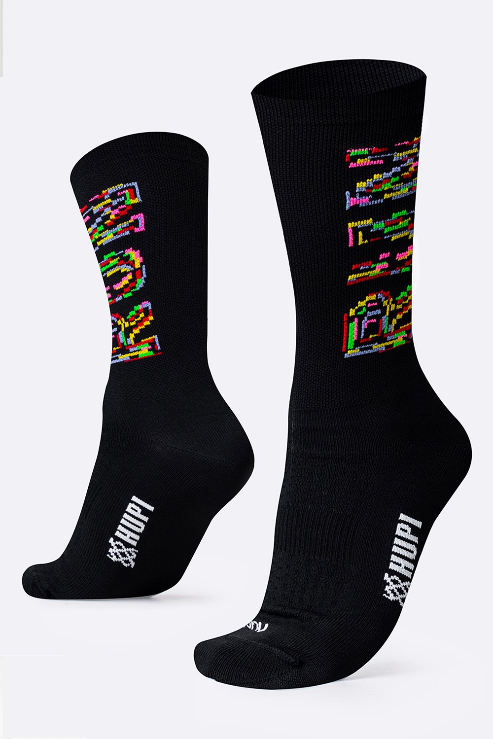 Meia HUPI Run Colors Preto - LT Para Pés Menores