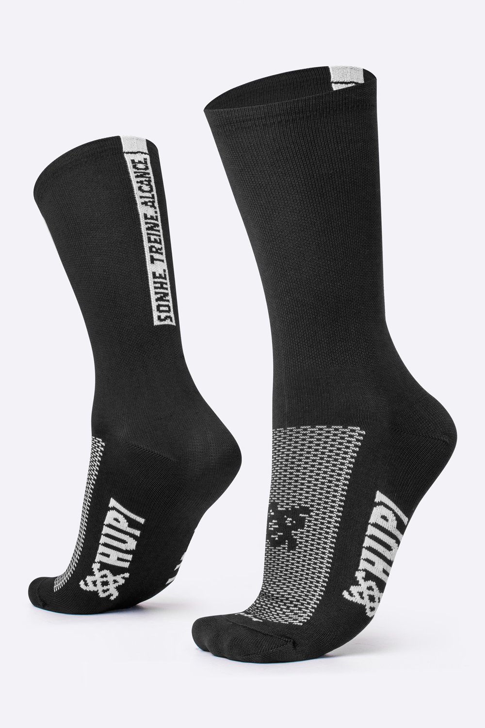 Meia HUPI Sonhe Treine Alcance Preto Meia HUPI Sonhe Treine Alcance Preto