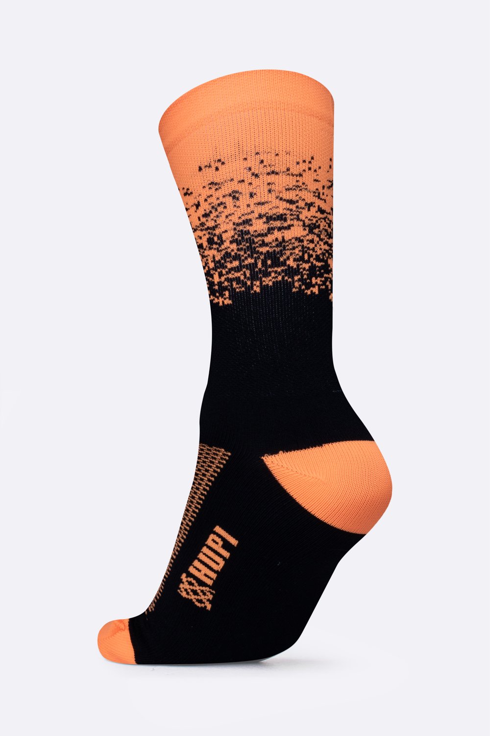 Meia HUPI Splash Preto/Laranja Neon Meia HUPI Splash Preto/Laranja Neon