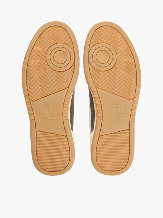 Tênis Tommy Hilfiger Leather Logo Cupsole Masculino Bege Tênis Tommy Hilfiger Leather Logo Cupsole Masculino Bege