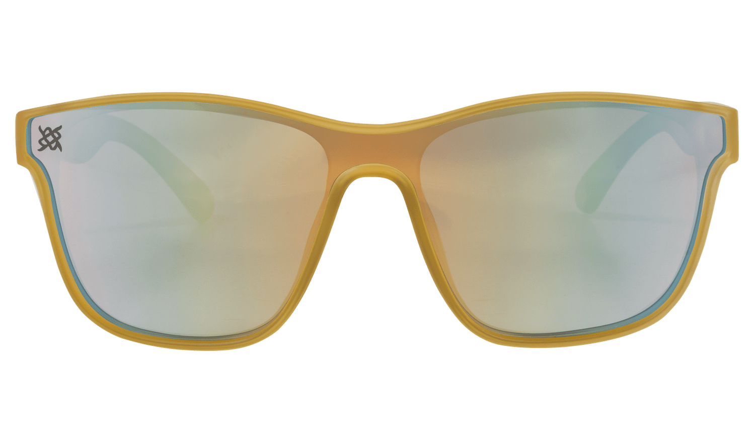Óculos de Sol HUPI Major Amarelo - Lente Dourado Espelhado Óculos de Sol HUPI Major Amarelo - Lente Dourado Espelhado