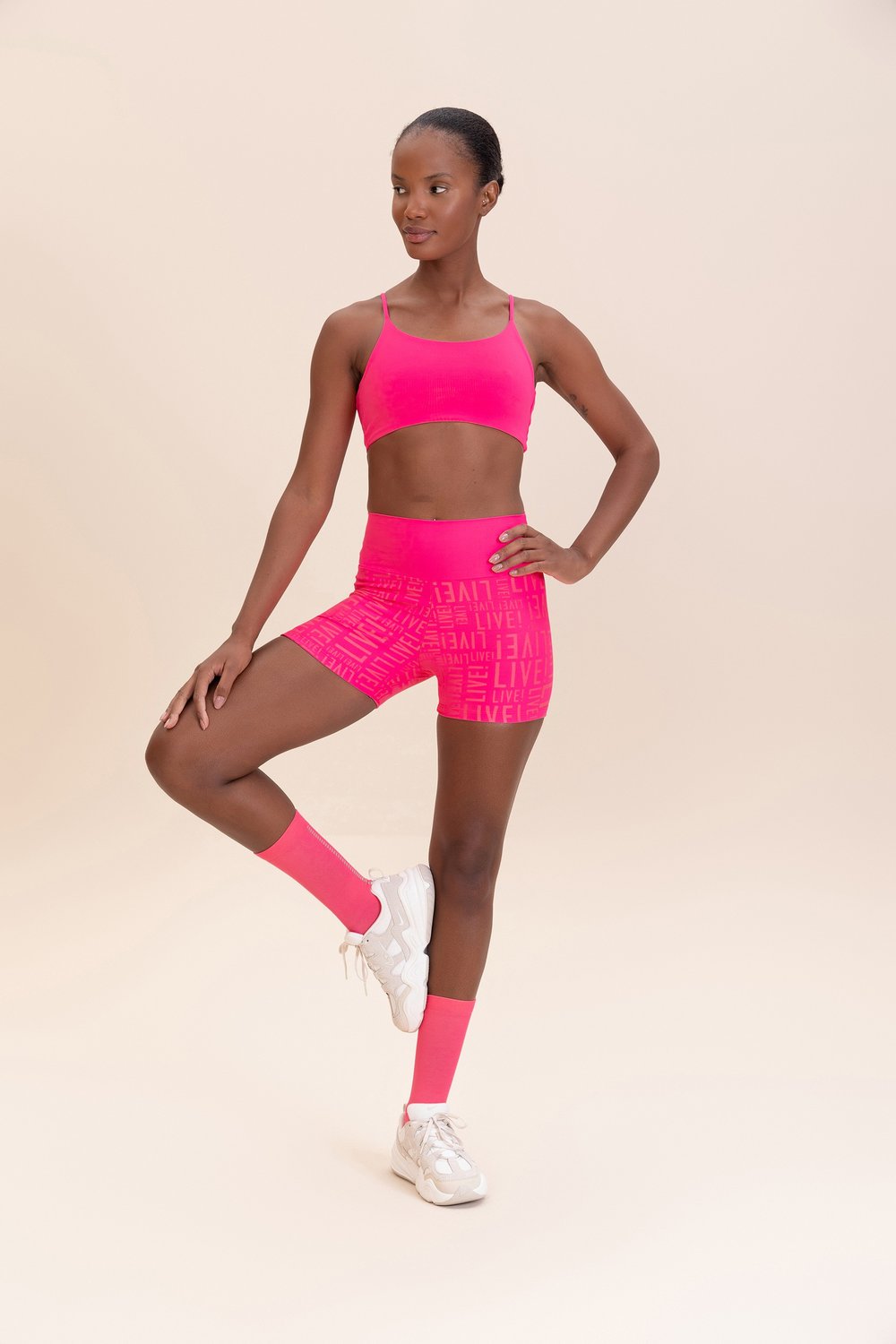 Bermuda Live Fit Sense Pro Rosa Feminino Bermuda Live Fit Sense Pro Rosa Feminino