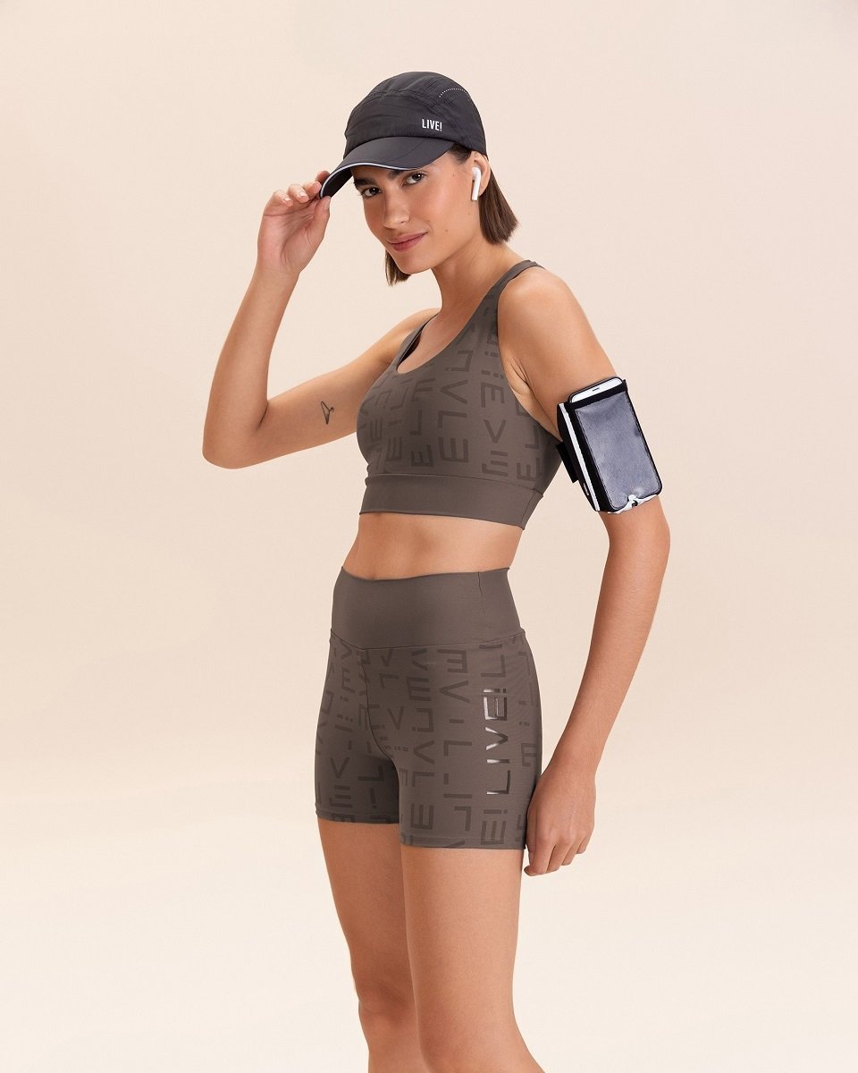 Bermuda Live Icon Hydefit Adaptiv Marrom Feminino Bermuda Live Icon Hydefit Adaptiv Marrom Feminino