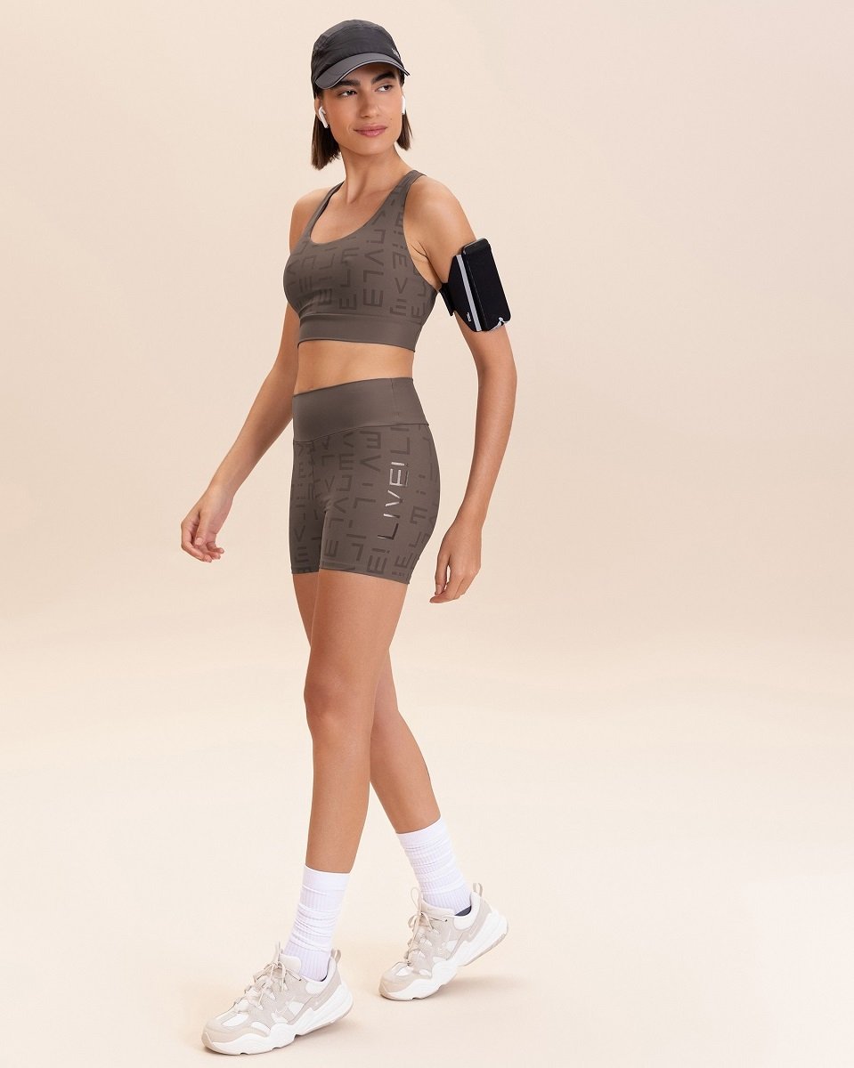 Bermuda Live Icon Hydefit Adaptiv Marrom Feminino Bermuda Live Icon Hydefit Adaptiv Marrom Feminino