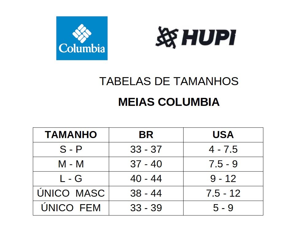 Meia Columbia Texture Wool Crew Unissex Meia Columbia Texture Wool Crew Unissex