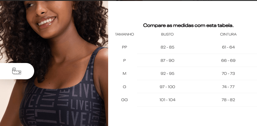 Top Live Sense Pro Branco Top Live Sense Pro Branco